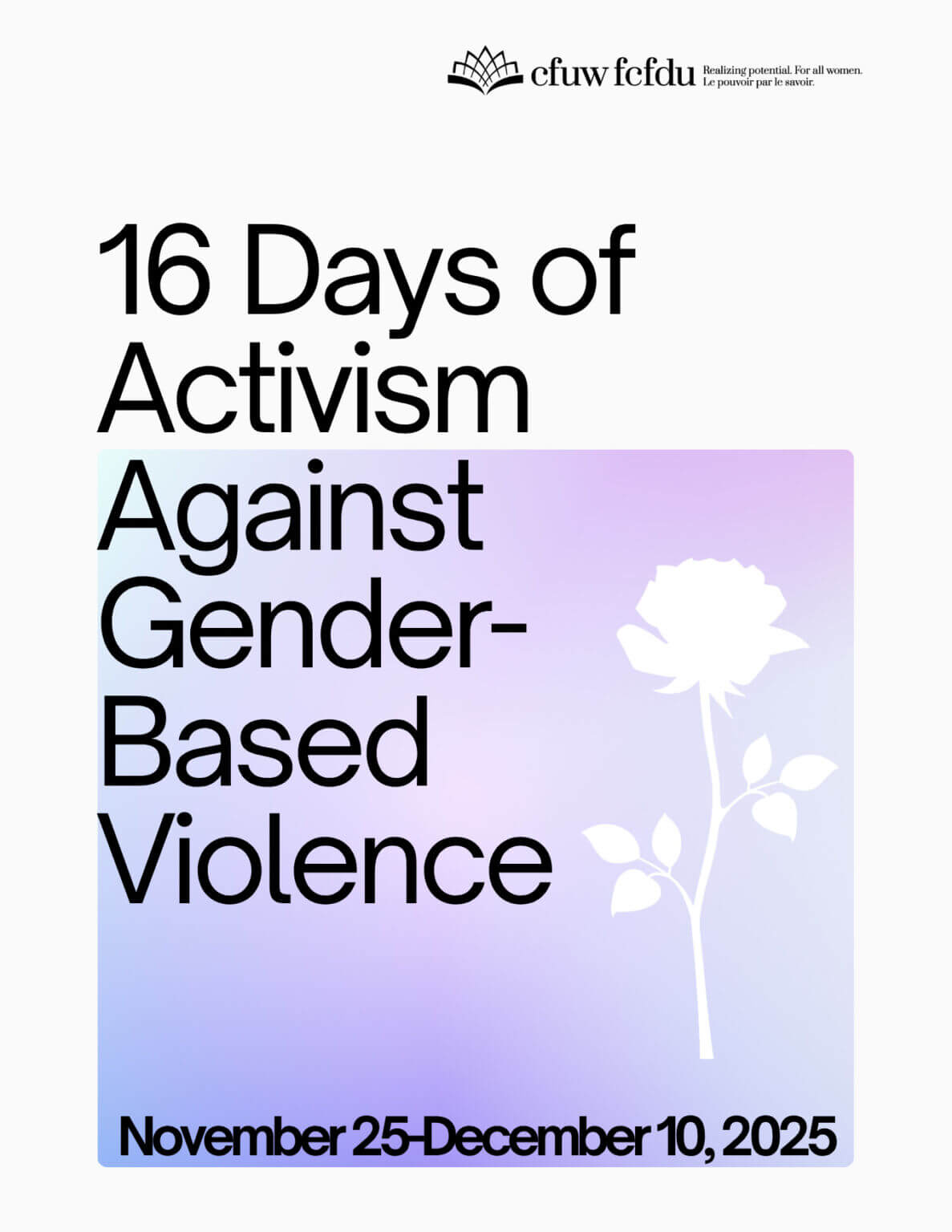 16 Days of Activism Against Gender Based Violence - Canadian Federation ...