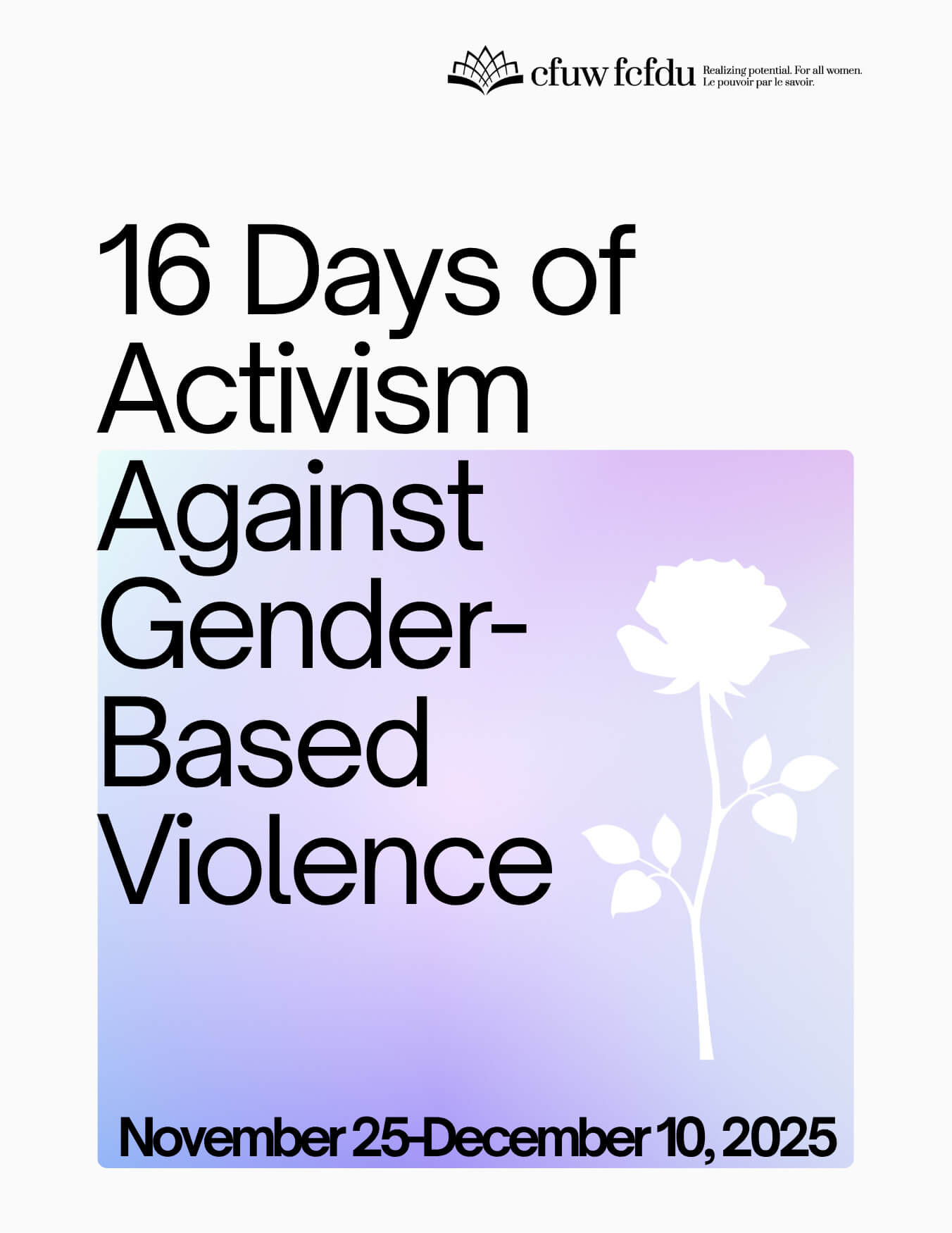 16 Days of Activism Against Gender Based Violence - Canadian Federation ...